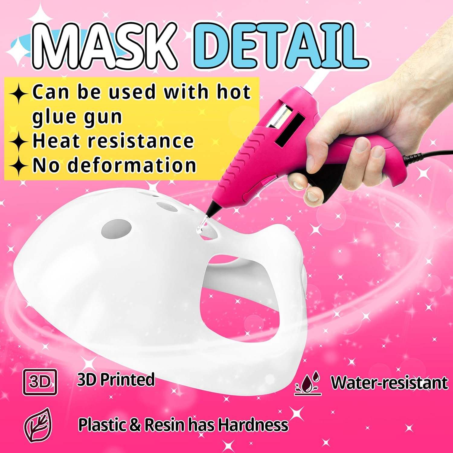 Liokoon Fursuit Head Base Furry Mask, 3D Printed Furry Accessories Therian Gear Gifts DIY for Cosplay Kawaii Costume Props