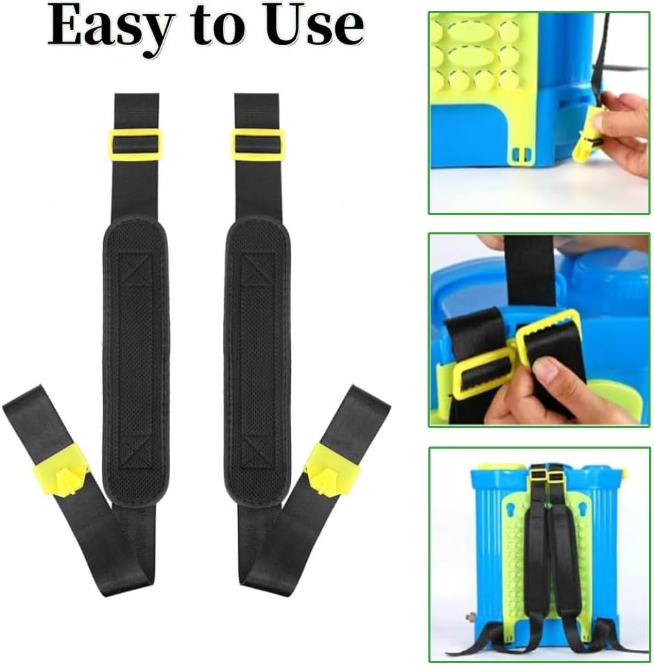 1 Pair Backpack Sprayer Straps Replacement,Most Backpack Sprayer Fits Solo Fimco Greenwood,Thickened Sponge Adjustable Backpack Sprayer Shoulder Strap with Flat Hook Accessories (Round Hook)