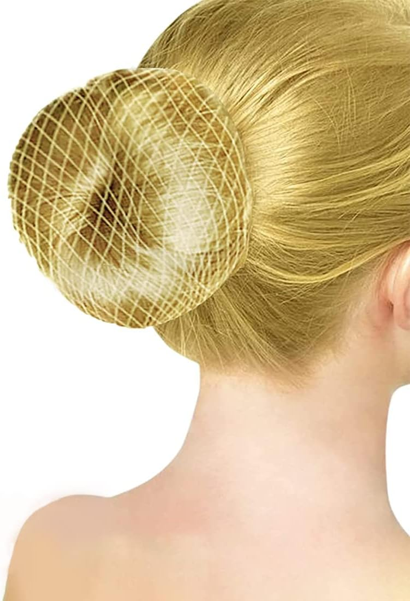 50 Pieces Invisible Hair Net Elastic Mesh Side Ties 10 Pieces Hair Clip Dancing Chignon Mesh Set Invisible Chignon Net for Women image number 4