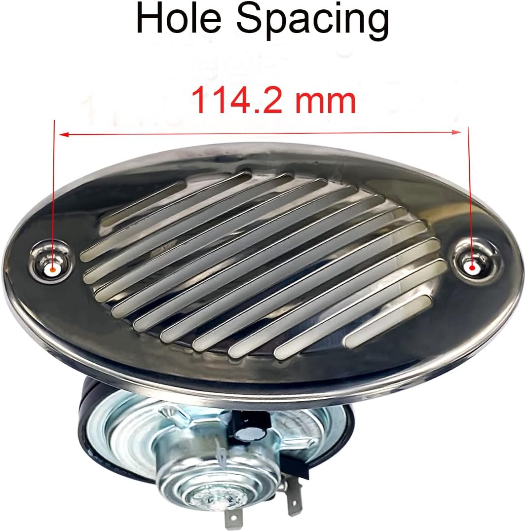 5190512 Boat Horns 316 Stainless Steel 12V 125DB Waterproof Marine Horn Sound Bright with Two Types of 316 Stainless Steel Mounting Screws image number 5