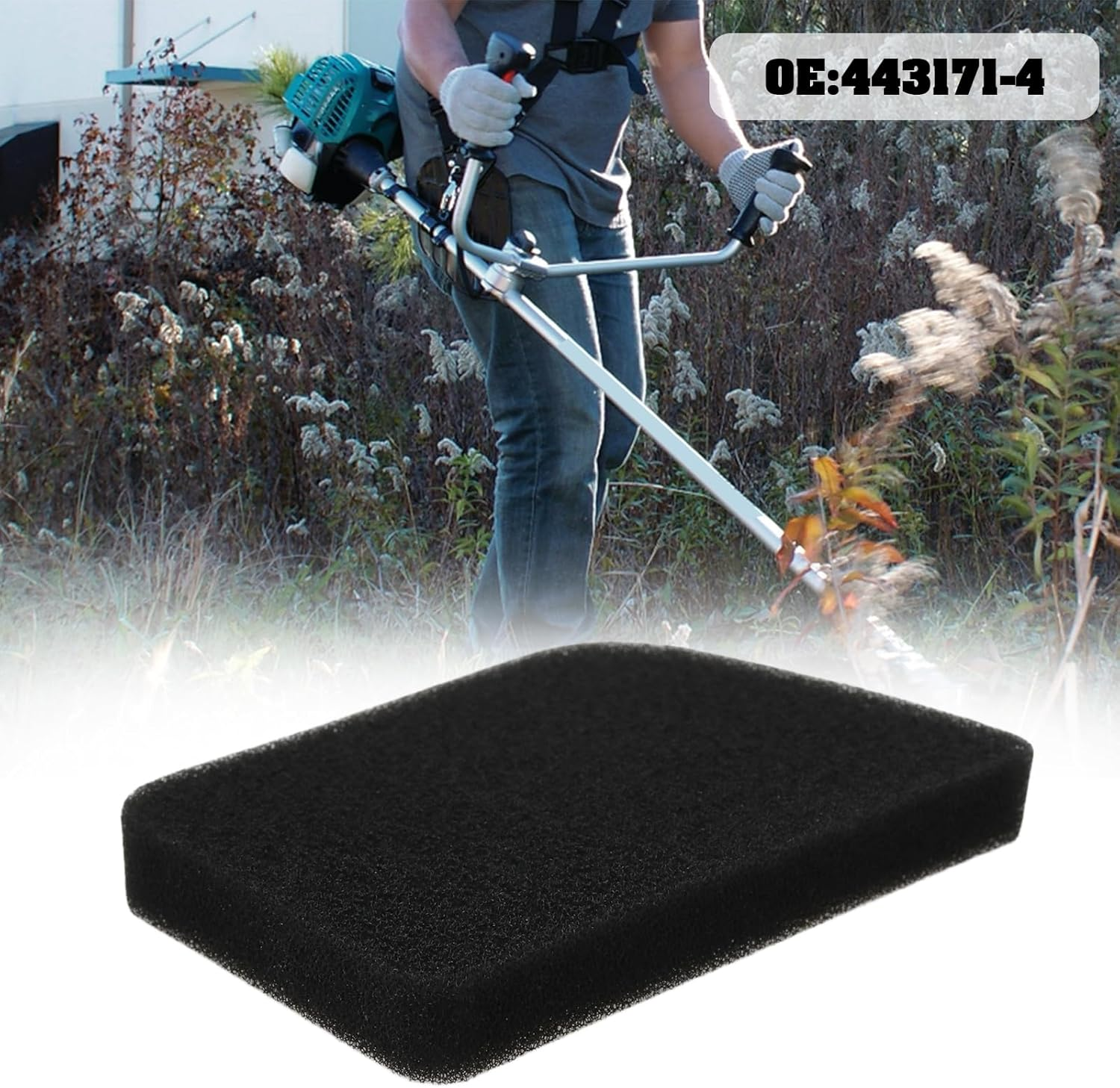 Ecsing 2Pcs Air Cleaner Element Filter for EM2650LH, Part 443171-4 Compatible with Makita image number 5