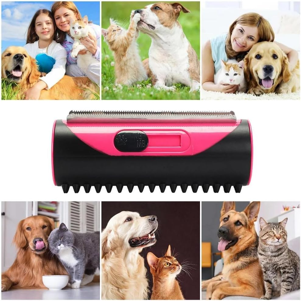 Tootoo 3In1 Pet Dog Cat Fur Deshedding Shedding Trimmer Groom Comb Brush Hair Removal (Pink) image number 4