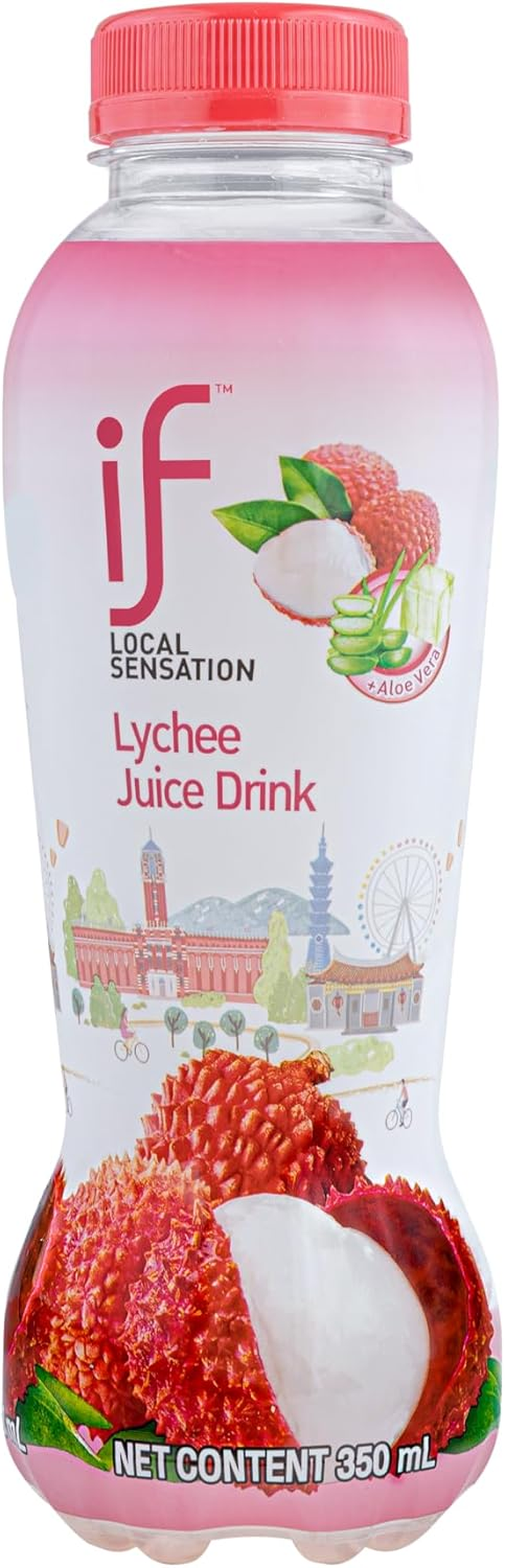 IF Lychee Juice with Aloe Vera | Refreshing Lychee Fruit Drink with Natural Aloe Pieces for Added Texture and Flavour | 350Ml Bottle image number 1
