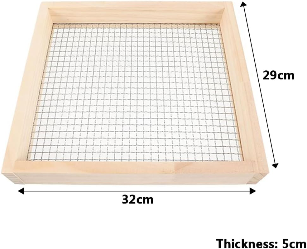 Wooden Soil Sieve, Dirt Sifter for Gardening, Sieve for Sand Rocks Dirt Compost for Screening Soil, Dirt, Peat Moss and Potting Soil image number 4