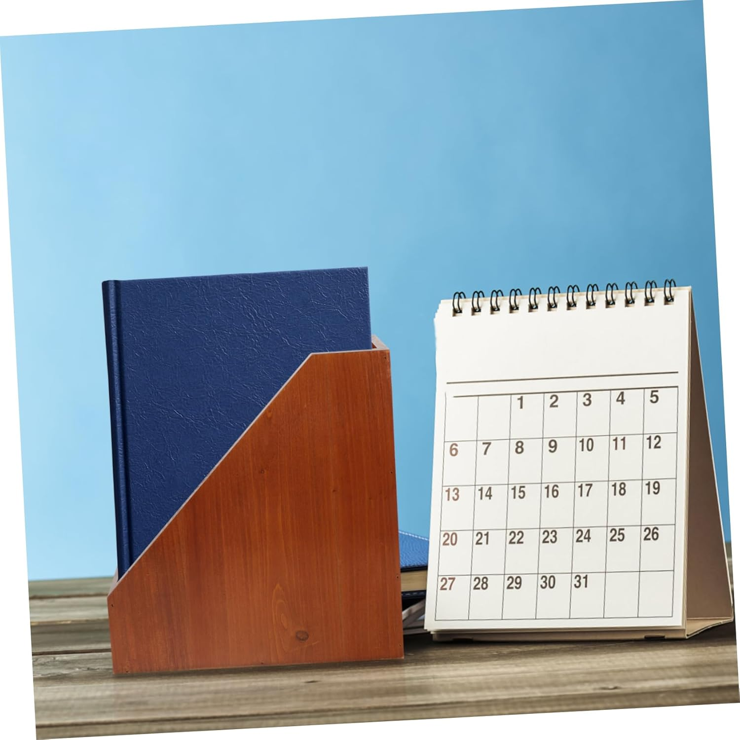 HAPINARY Solid Wood Storage Box Craft Organiser Folding Desk Accessory Office Supplies Organizers image number 1