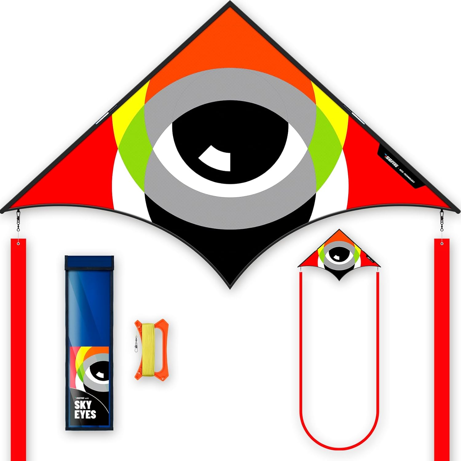 Sgftre Blue Delta Kites for Adults，Extremely Easy to Fly，Single Line Beach Kite for Family Outdoor Games & Activities image number 5