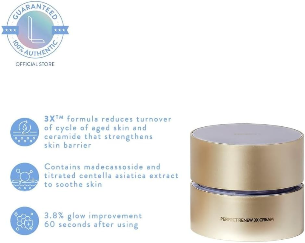 Perfect Renew 3X Face Cream 50Ml, Korean Beauty Premium Skincare for LANEIGE
