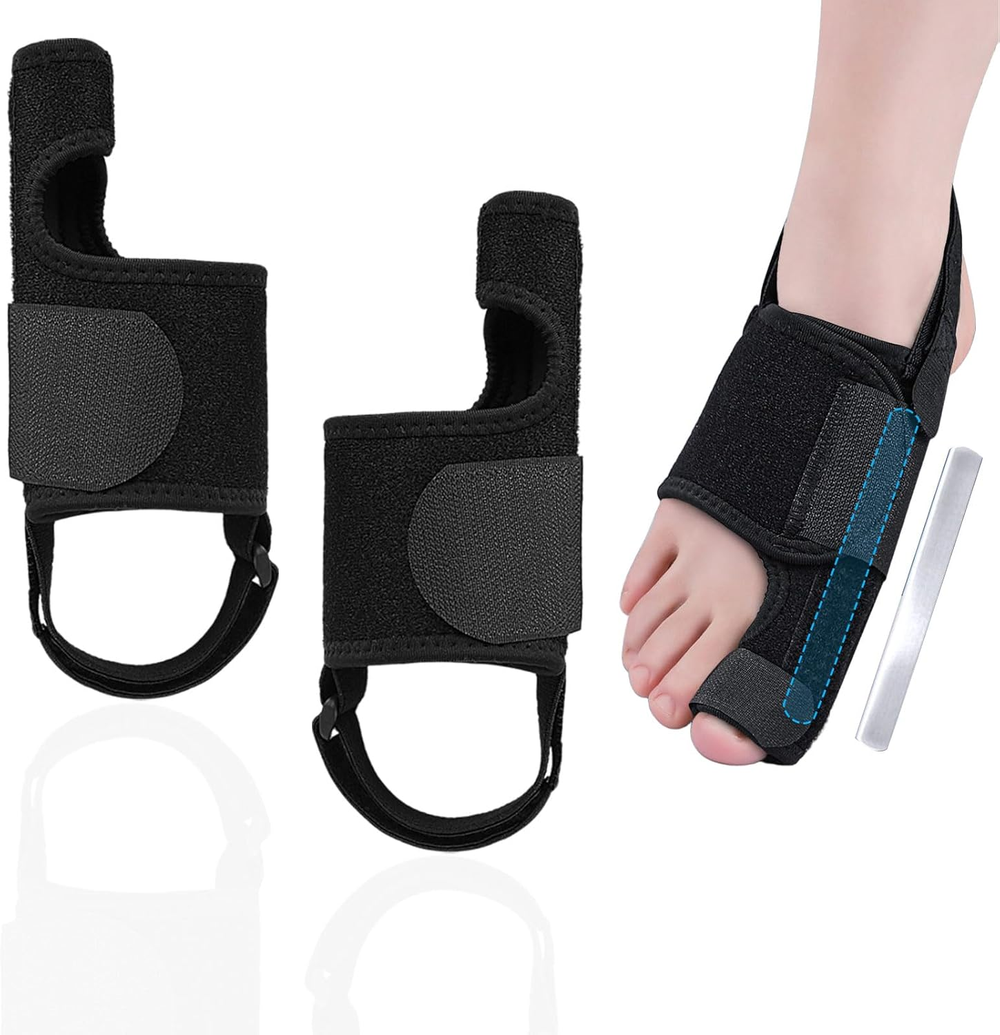 Bunion Corrector, 2Pcs Toe Separators, Toe Separator, Orthopedic Bunion Splint and Big Toe Straightener, Effective Bunion Corrector for Hallux Valgus Pain Relief, Suitable for Men and Women image number 2
