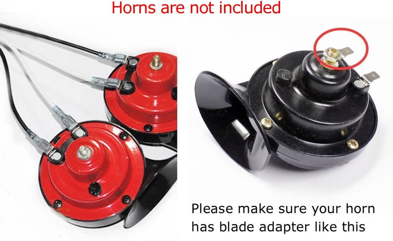 Ijdmtoy (1 12V Horn Wiring Harness Relay Kit Compatible with Car Truck Grille Mount Blast Tone Horns (Actual Horn Not Included) image number 5