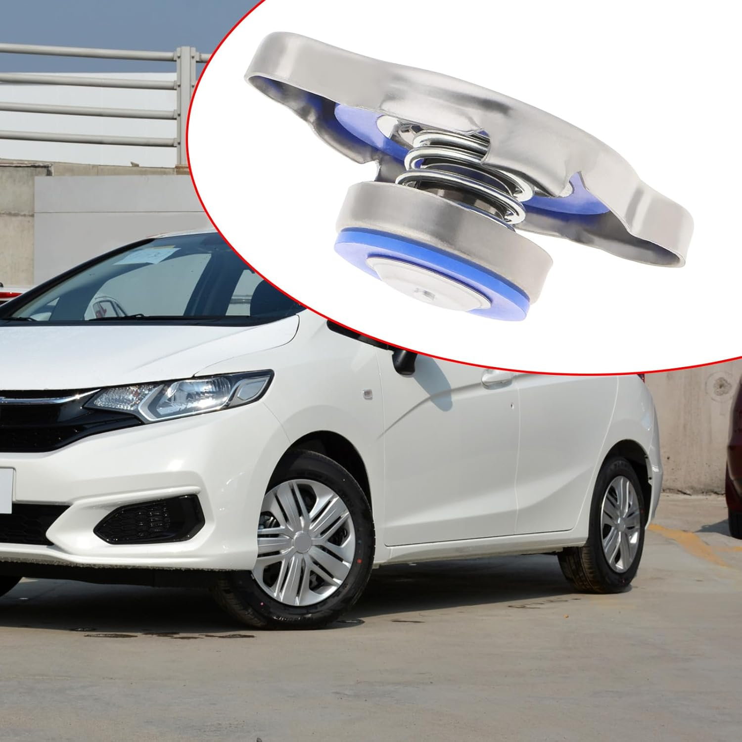 Car Radiator Cap of Expansion Tank for Car 1.3Bar Radiator Cap Compatible with Fit Compatible with Ruizhi Compatible with Impreza Silver image number 4