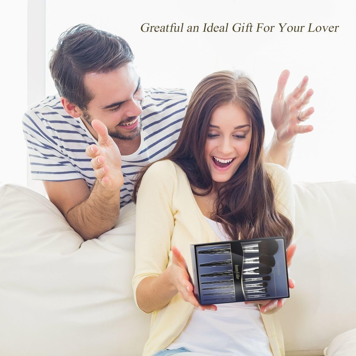 AUSWAY 7 Pcs Makeup Brushes Kit Cosmetic Eye Shadow Lip Liner Blending Beauty Set - Black image number 6