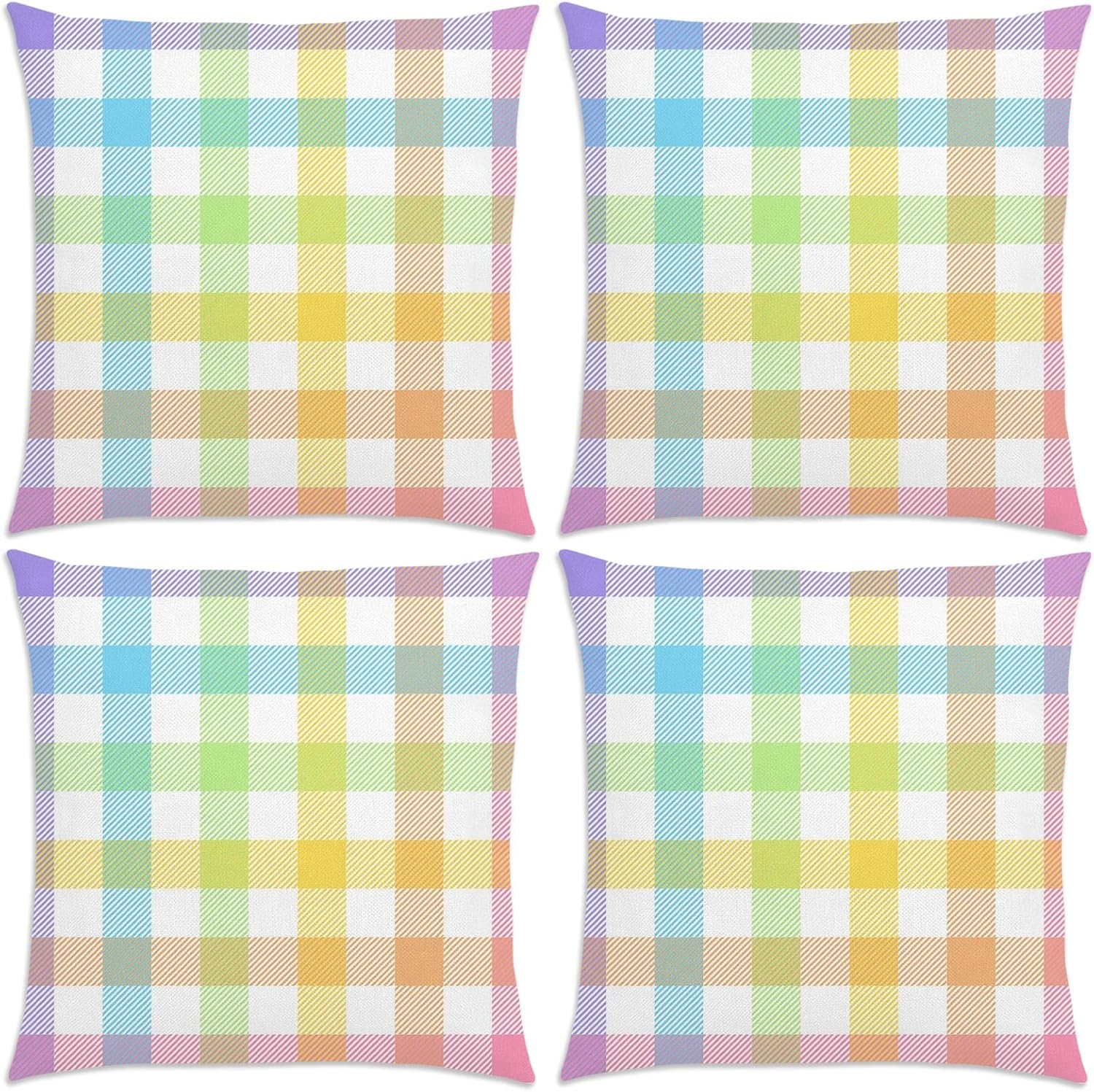 Pudodo Easter Buffalo Plaid Check Table Runner Spring Holiday Farmhouse Fireplace Kitchen Dining Room Home Party Decoration (13" X 72") image number 5