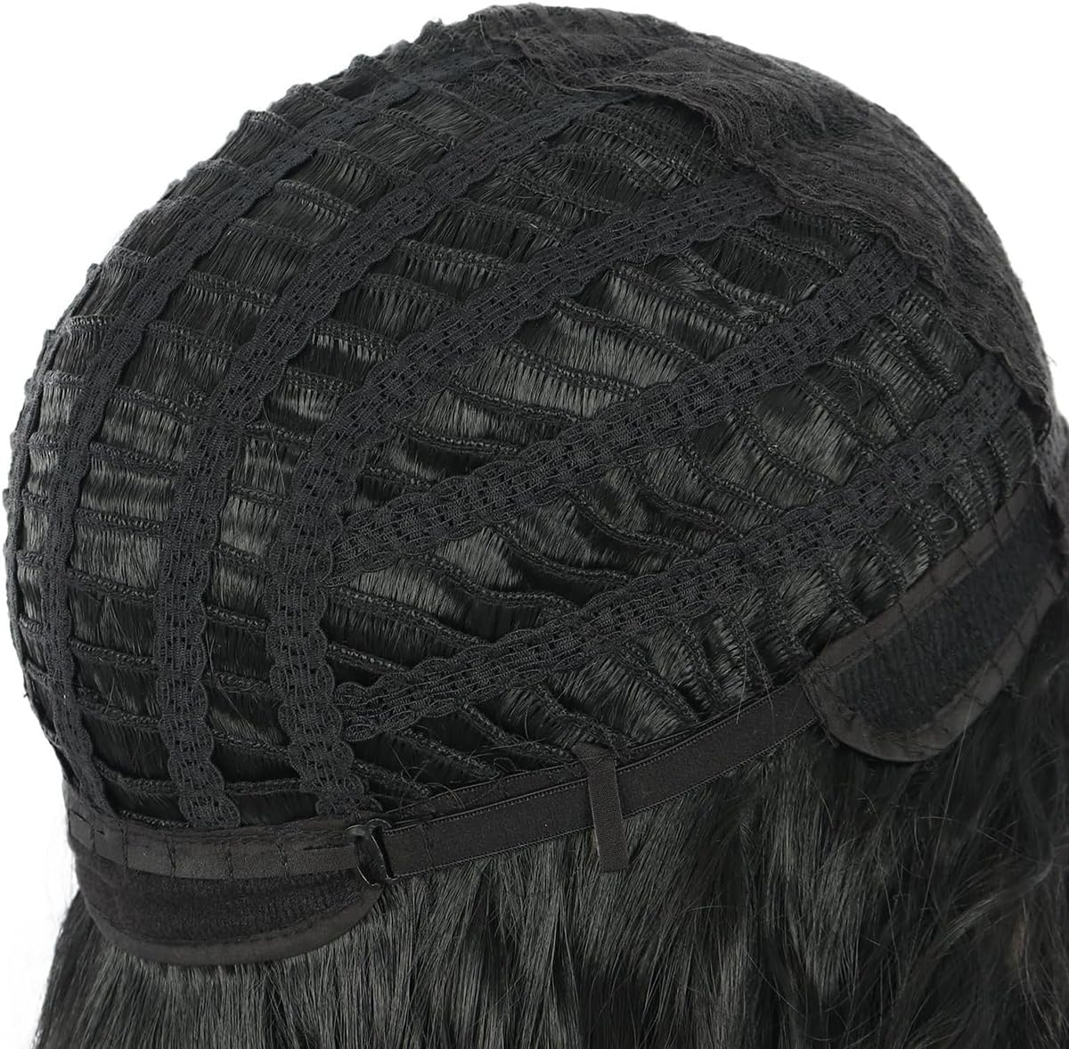 AIMALL 70S 80S Rock Style Men'S Wig &ndash; 13.5In Medium Long Black Curly Synthetic Fibre Costume Wig for Cosplay, Disco Party, Halloween, Retro Rocker Look image number 3