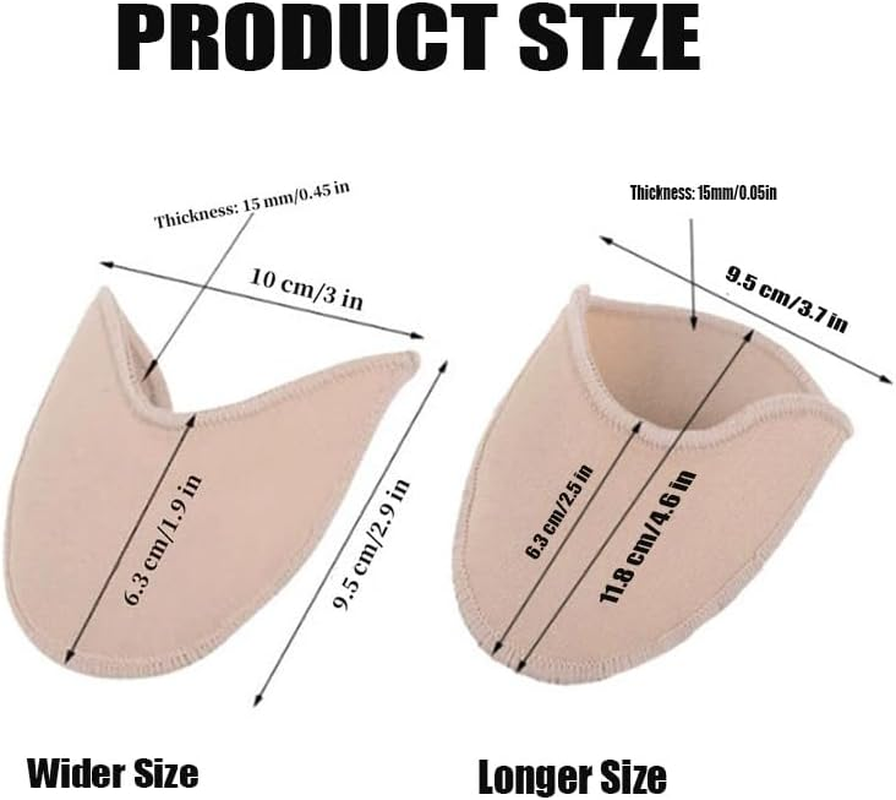 1Pair Ballet Dance Pointe Shoe Socks Pad, Knitted Fabric Toe Cap Cover,Toe Pouches Pad, Foot Pads Protect Toe Pouches Pads,Relief Forefoot Pain Point Shoes Ballet Slipper (B) image number 1
