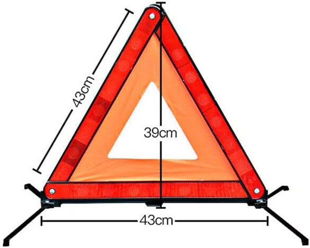 AIMALL 3 PCS Reflective Emergency Warning Triangle Kit &ndash; DOT Approved, Safety Roadside Warning Sign, Foldable 16.9 Inch Red Triangle for Car Breakdown Safety image number 4