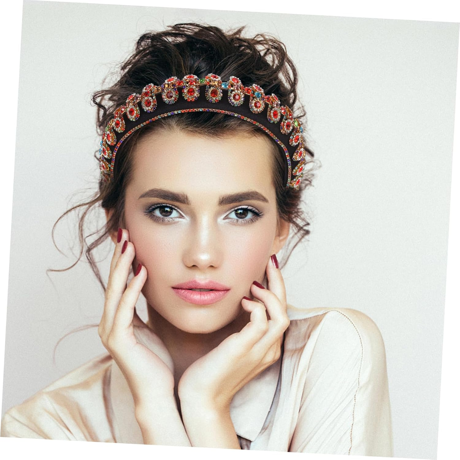 Elegant Headband with Rhinestones Headband Baby Headband Accessory Fashionable Hair Band for Wedding image number 1