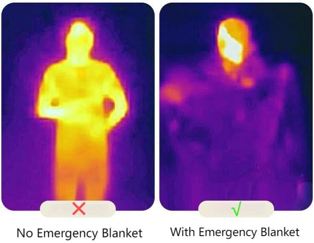 LYADH Extra Wide Emergency Mylar Foil Blankets 7-Packs, 160X210Cm, 20% Larger, Thermal Survival Blankets for Outdoor, Camping, Marathons, Hiking, First Aid and Emergency Preparedness (Gold & Silver) image number 3