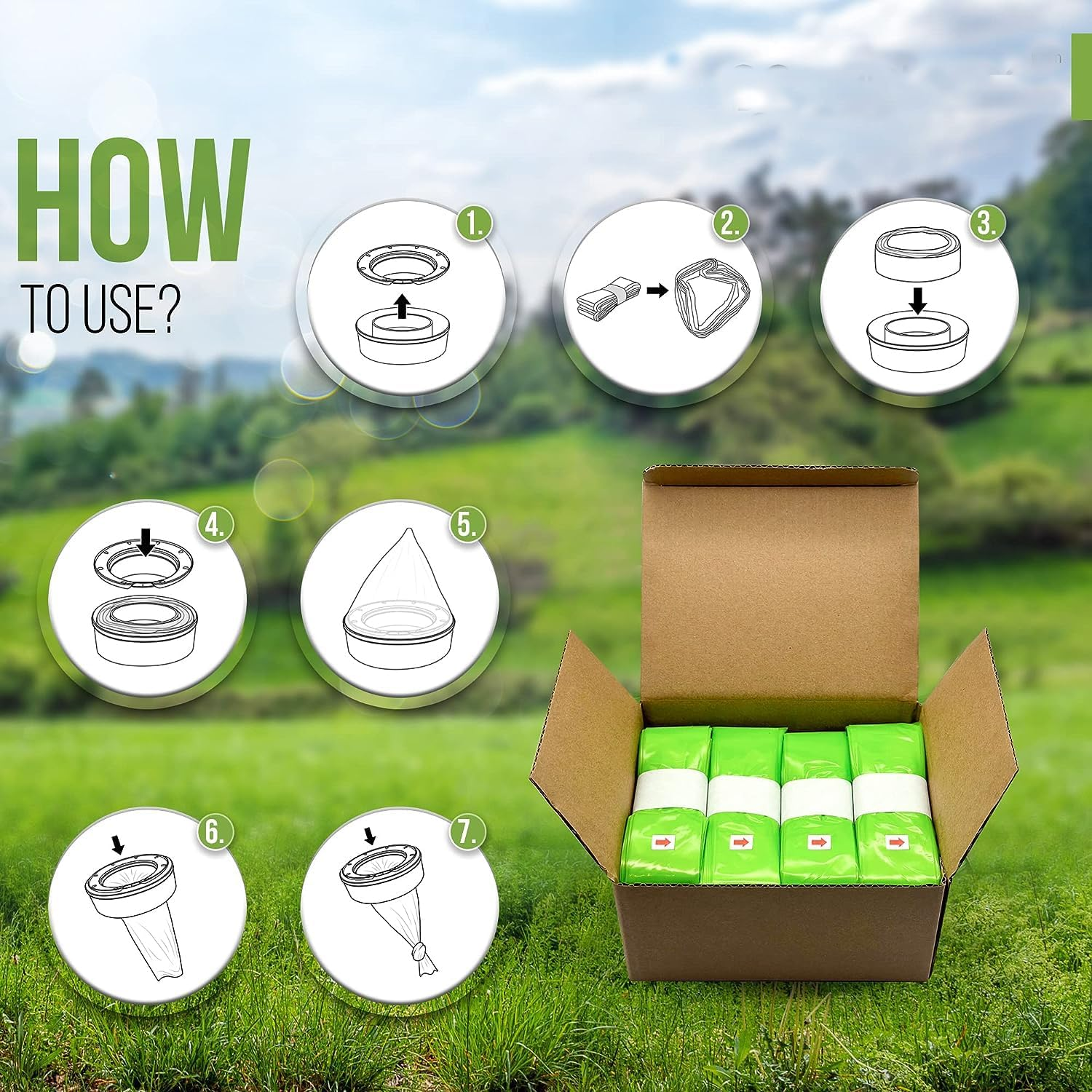 (9-Pack) Eco-Friendly Refill Compatible with Twist & Click, Sangenic Tec, Simplee, Disposal Liners&ndash; Lemon Scented