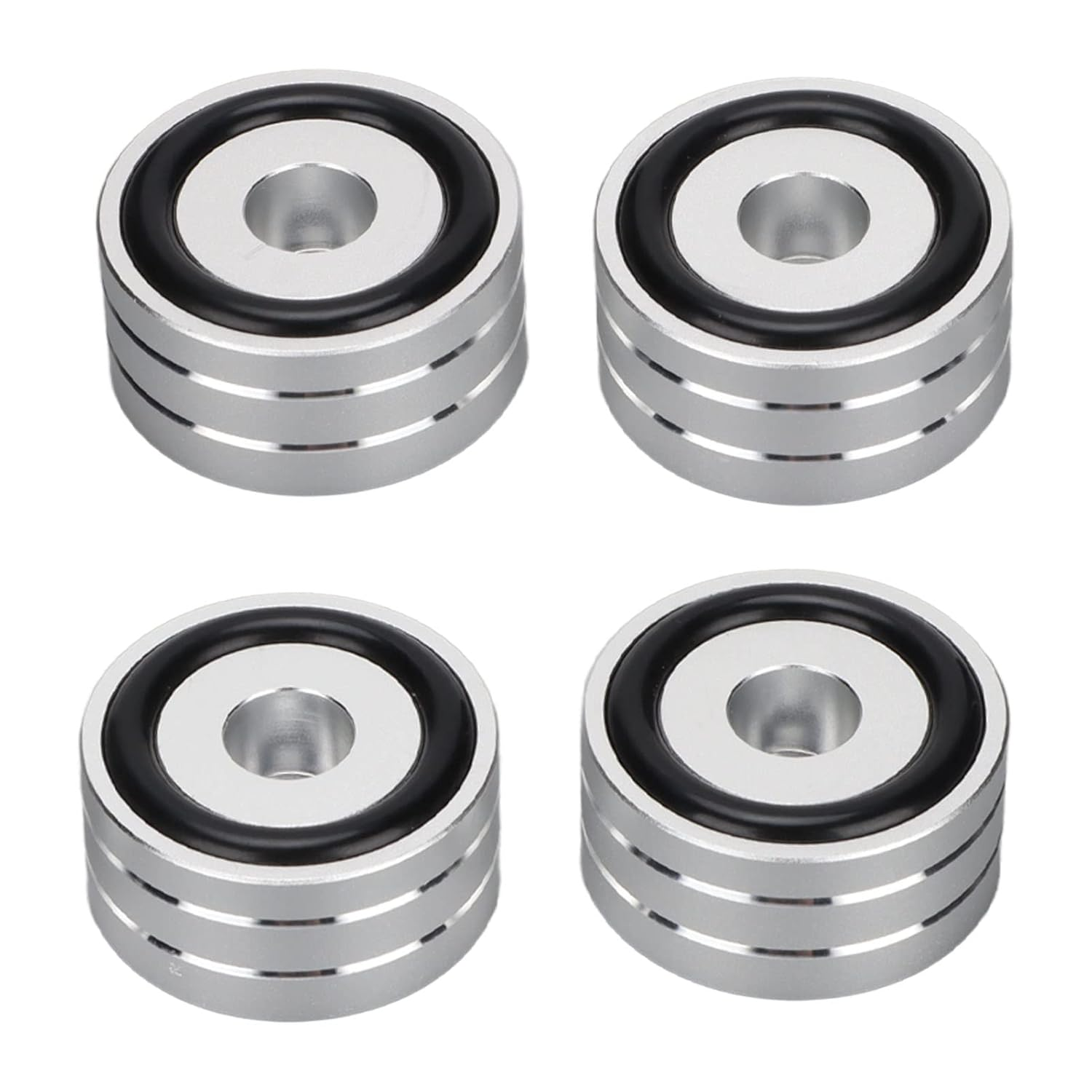 4PCS Speaker Isolation Spikes Vibration Dampening Feet Stands for Subwoofer Turntable Amplifier DAC - Silver (4-Pack) image number 1