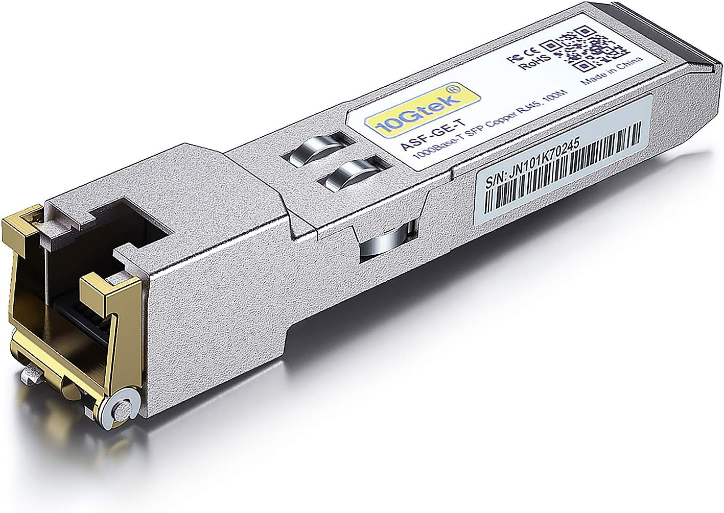 SFP to RJ45 Copper Module - 1000BASE-T Mini-Gbic Gigabit Transceiver for Netgear AGM734-10000S, Meraki MA-SFP-1GB-TX, Ubiquiti UF-RJ45-1G, D-Link, Supermicro, Tp-Link, Broadcom up to 100M image number 4