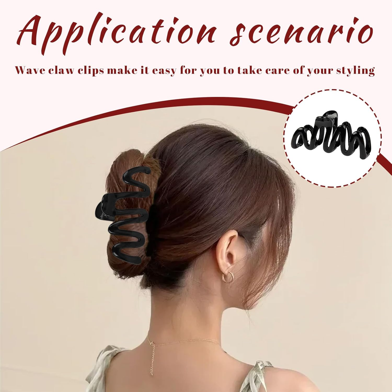 Xanthelle Women'S Hair Clips, Pack of 4 Large Hair Clips, Claw Clip for Thick Hair, Duck Beak Hair Clip, Non-Slip Hair Clip, Large for Women image number 3