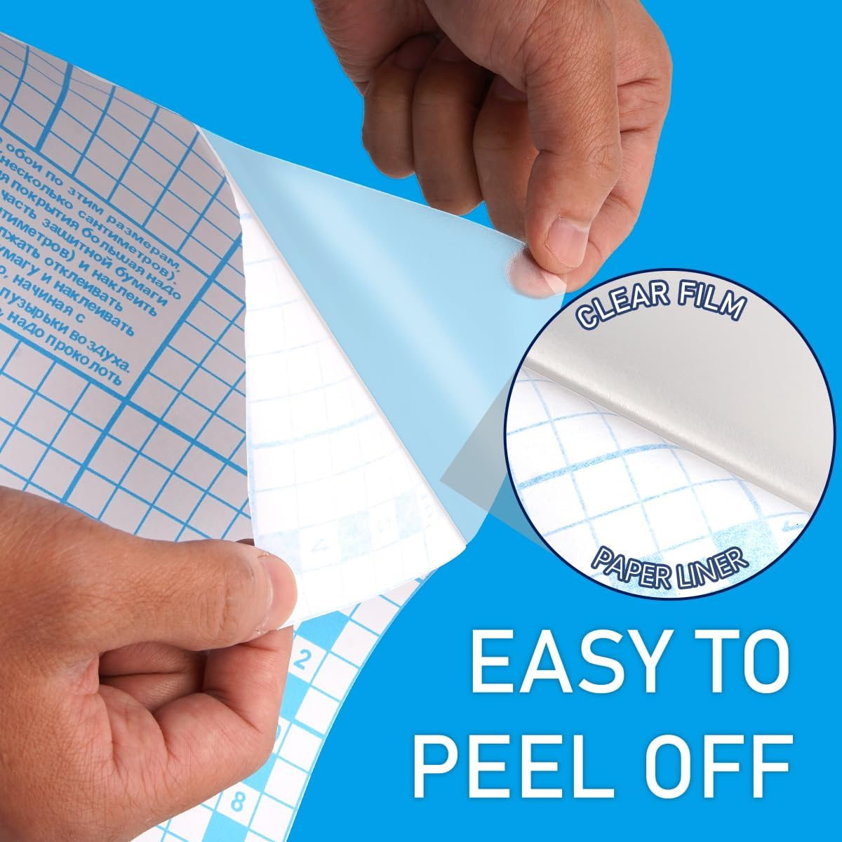 Chell Clear Contact Paper Roll for Books, 17.5 in X 5 Ft Clear Self Adhesive Book Cover Paper Protector image number 3