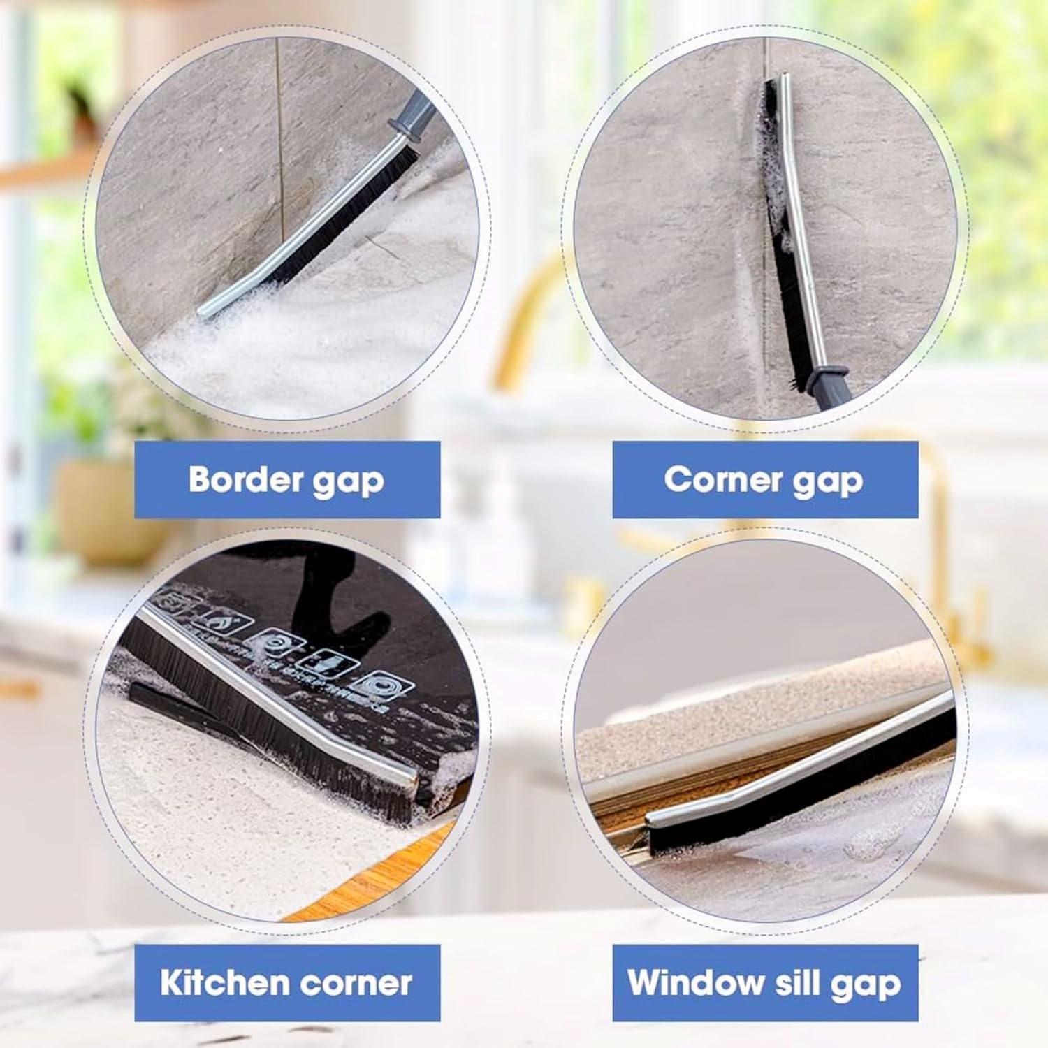 3 Pack Toilet Brush Set - Hard Bristle Cleaning Brush for Bathroom & Kitchen - Versatile Scrub Brush for Ceramic Tiles, Glass, Flooring - Essential Cleaning Tools for Every Home image number 6