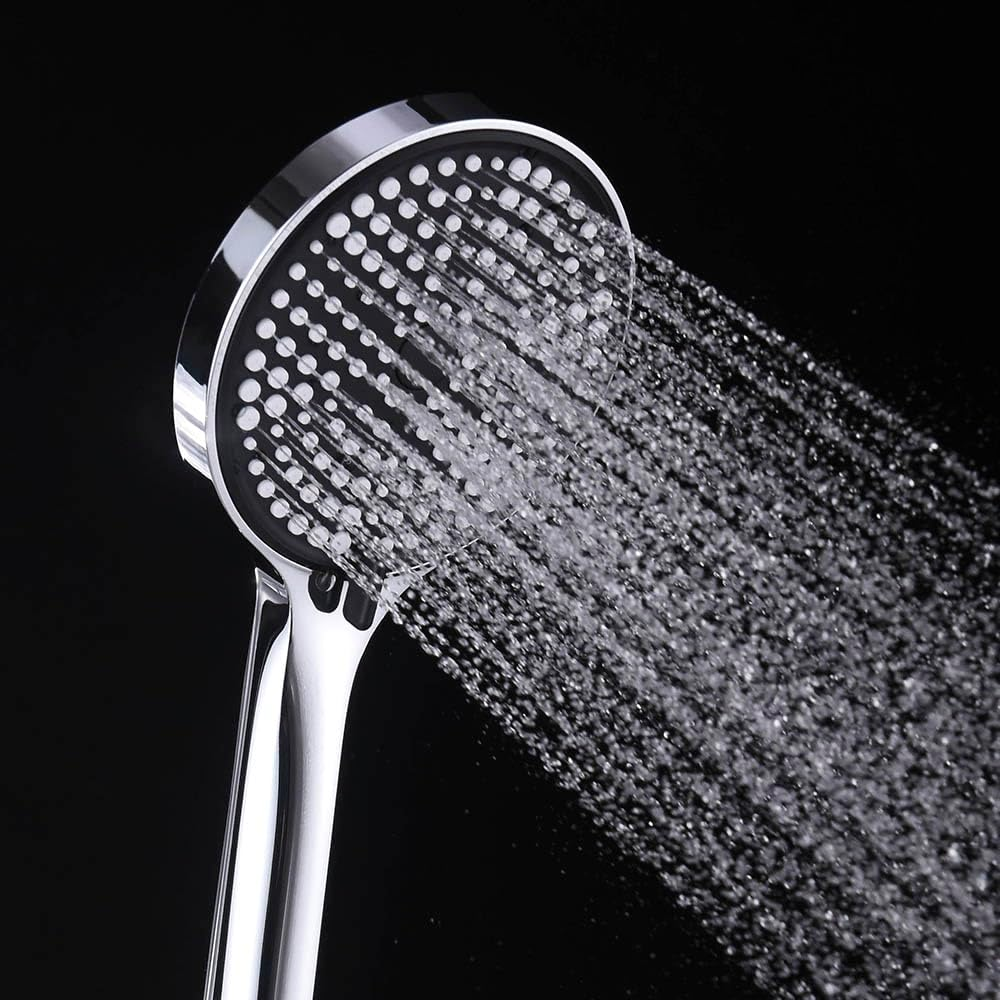 Decaura WELS Handheld Shower Head 3-Mode Spray Massage/Rain/Mix round ABS (Chrome)