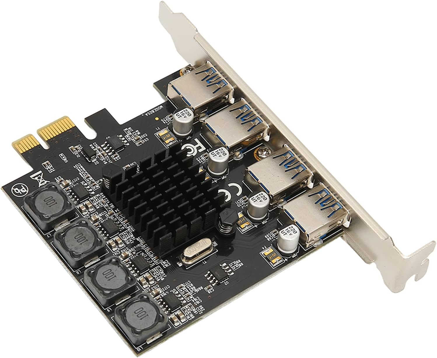 Dpofirs PCIE to USB3.0 4 Port Expansion Card, 4 X USB3.0, PCI Express USB Add in Card, PCI Express Expansion Card USB Card for 11 10 8 7 XP (32/64 Bit), Linux image number 1