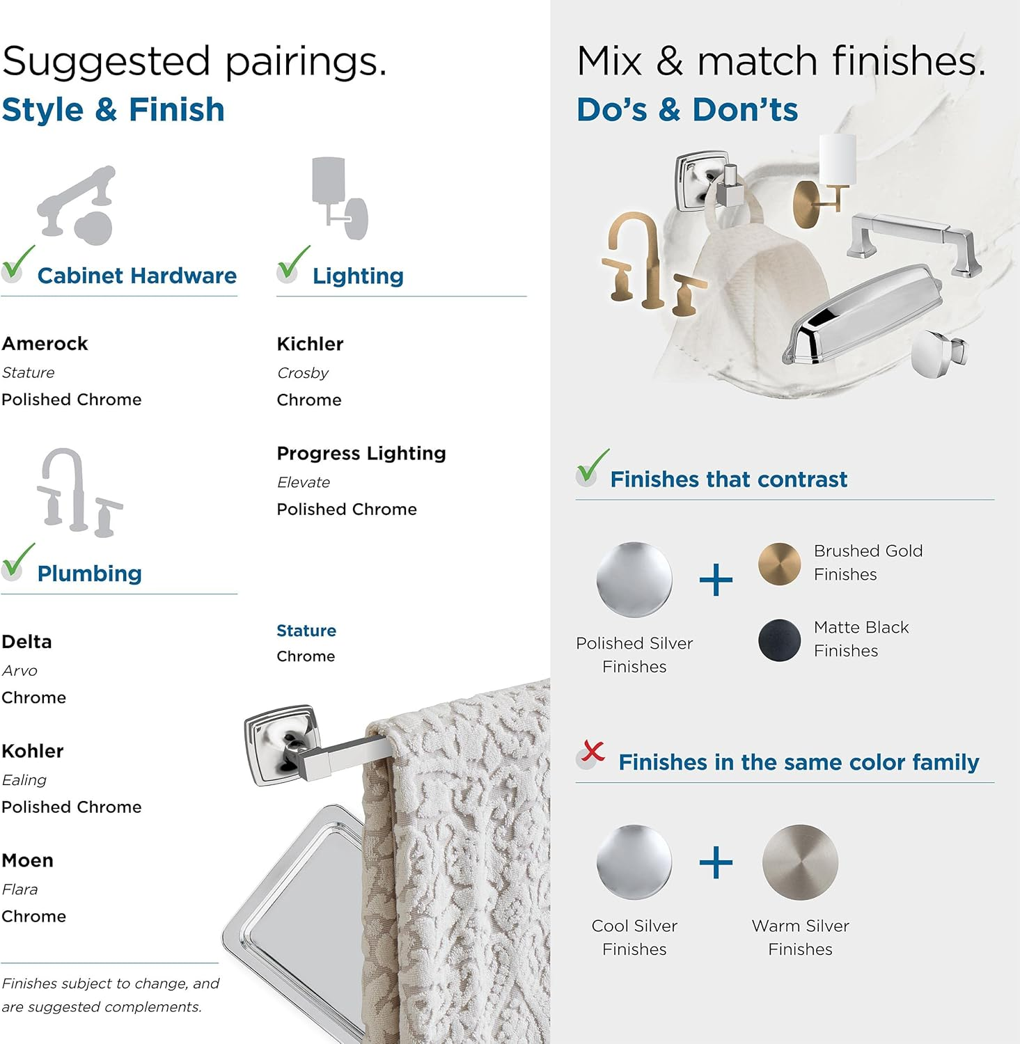 Amerock BH3609126 | Chrome Single Post Toilet Paper Holder | 7-1/16 In. (179 Mm) Length Toilet Tissue Holder | Stature | Bath Tissue Holder | Bathroom Hardware | Bath Accessories image number 3