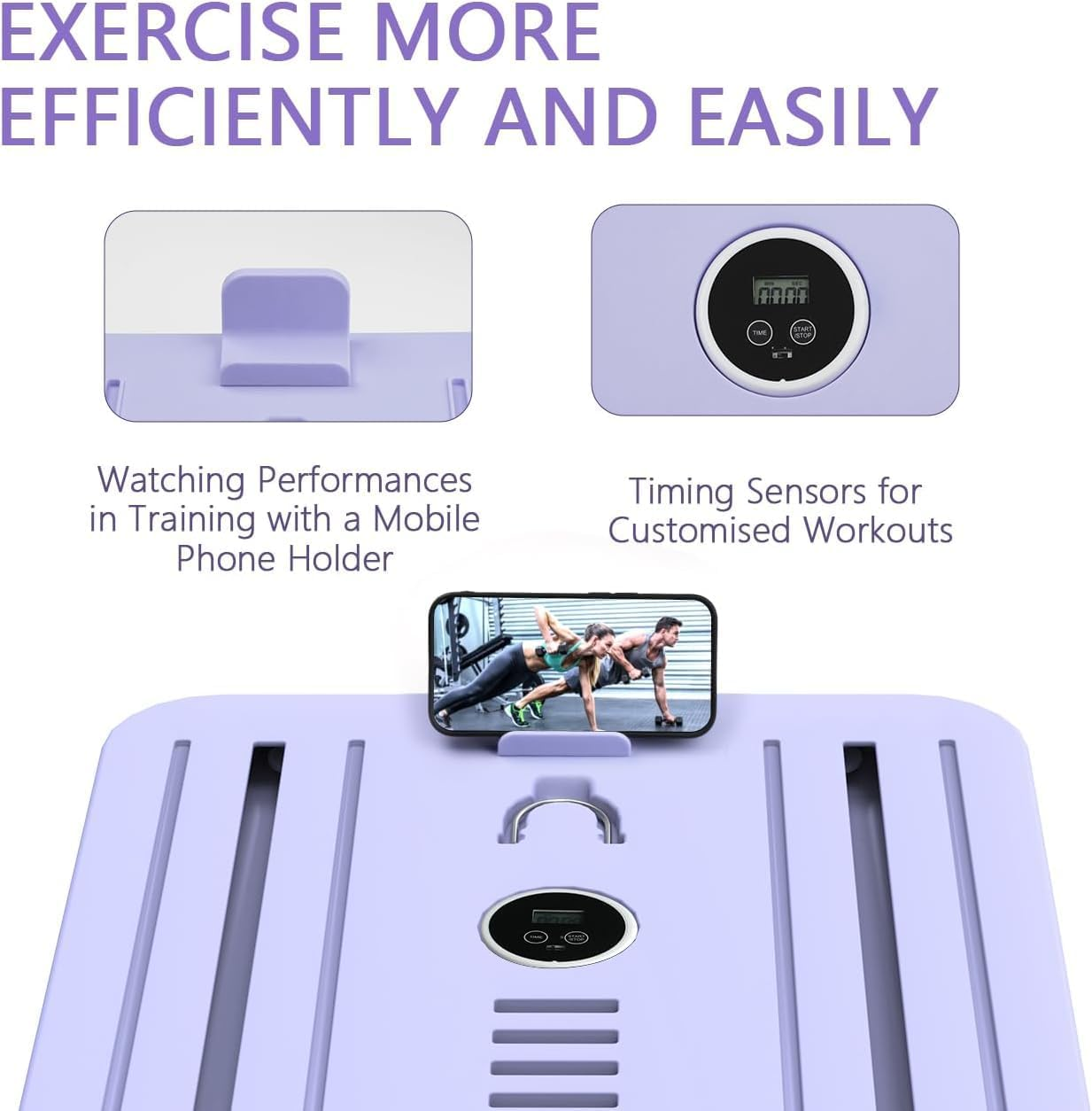 Foldable Pilates Board, 5 In1 Multifunctional Pilates Reformer Machine Set with Timer, Full-Body Toning Workout Core Exercise Equipment for Home Women Men image number 1