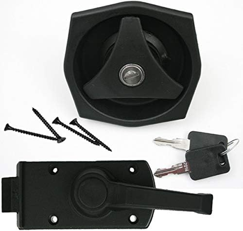 Door Lock Lock Door Bolt Caravan Motorhome Caravan Boat Black FF System LG image number 4