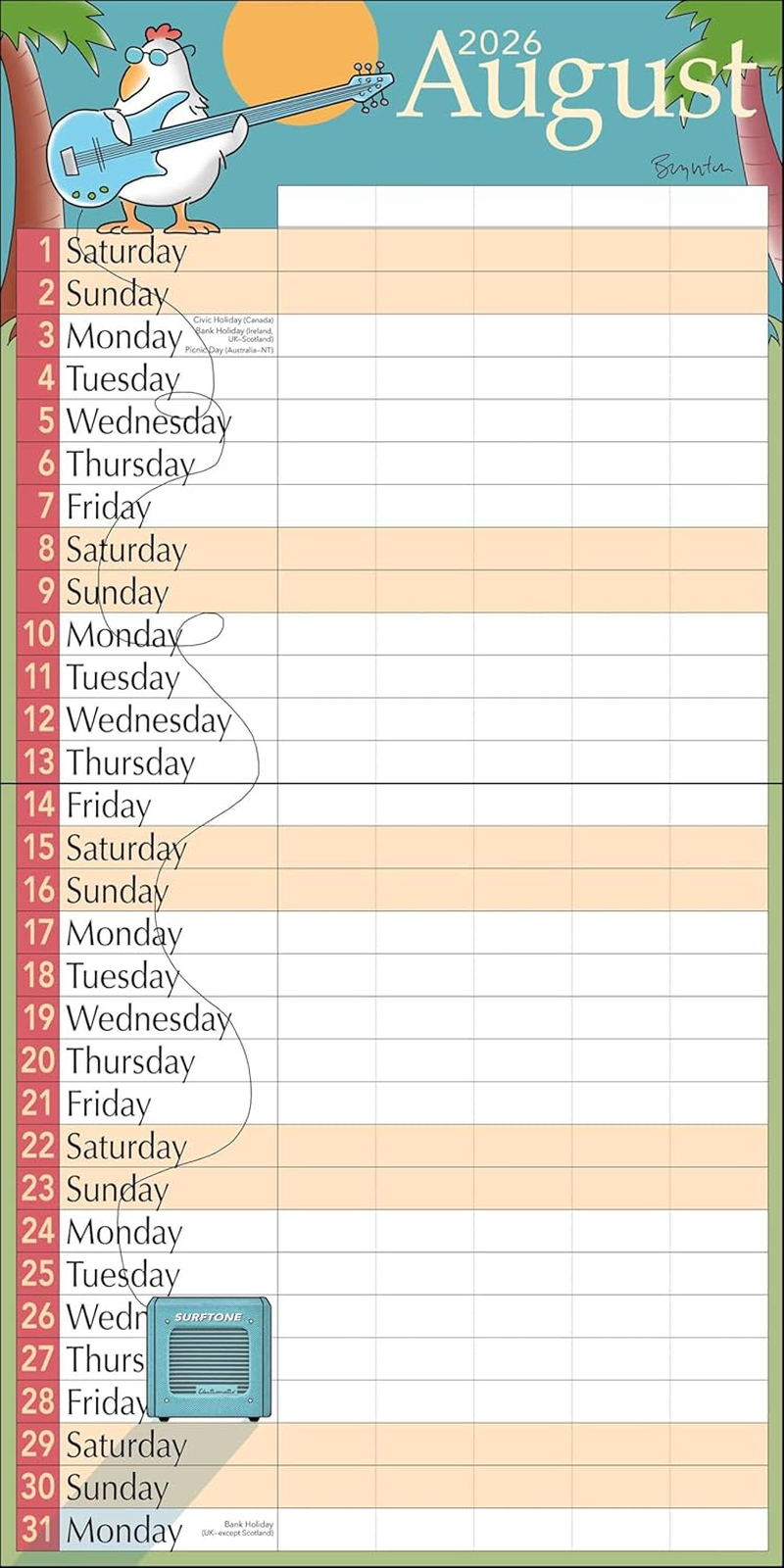 Sandra Boynton'S 17-Month 2025-2026 My Family Wall Calendar image number 4