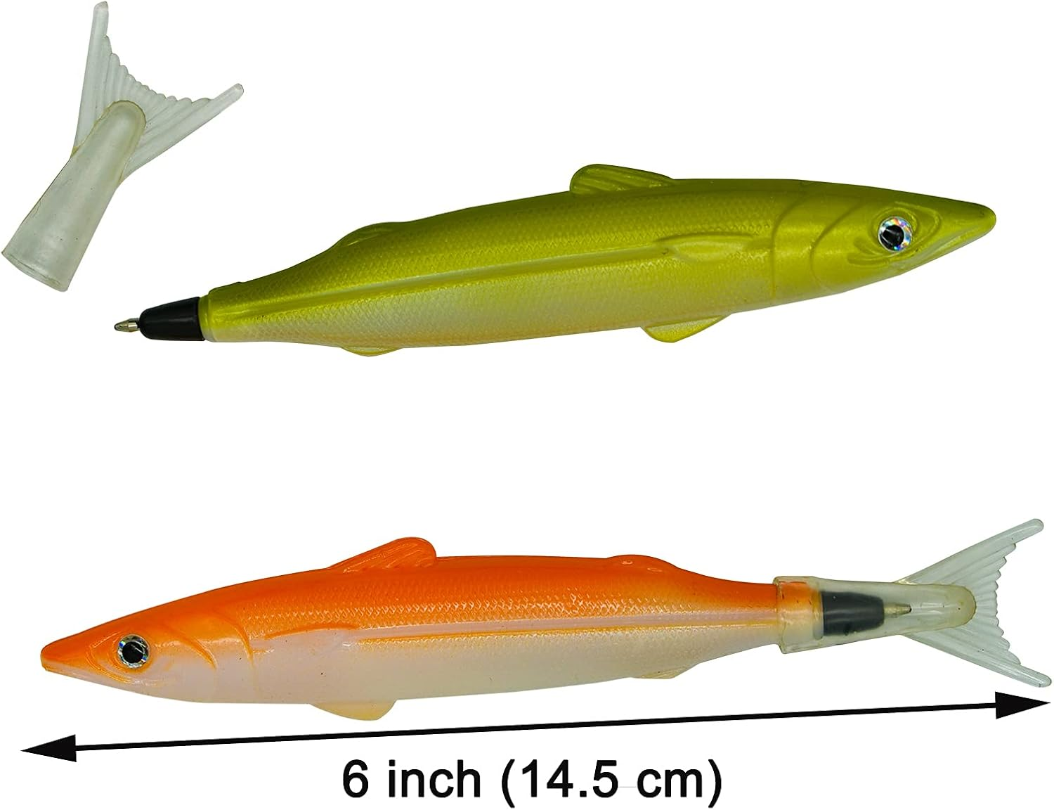 Maydahui 6PCS Fish Ballpoint Pen Creative Novelty Pens Simulation Model Black Ink for School Office Girls Fishing Enthusiast image number 2