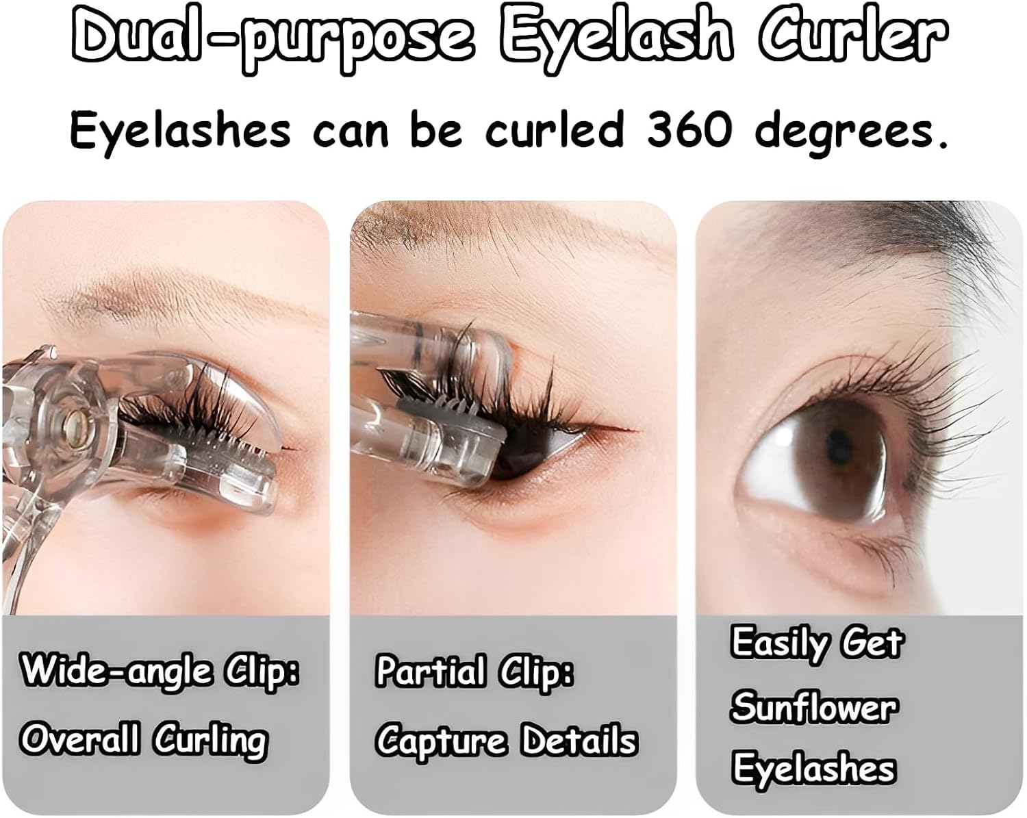 Taoluwin Eyelash Curler Kit, 2 Pack Wide-Angle Lash Curlers with Partial Eyelash Curler, Soft Silicone Pad for Damage-Free Curled Eyelashes, for All Eye Shapes image number 1