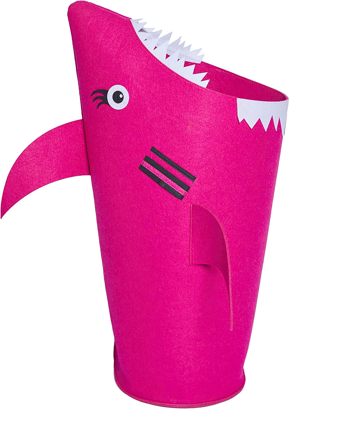 Kids Laundry Basket Kids Organizer Baby Laundry Basket Girls Laundry Hamper Baby Shark Room Decor Cute Pink Laundry Basket Toy Bin Baby Hamper Toy Basket Nursery Hampers for Girls Shark Bathroom D&eacute;cor image number 3