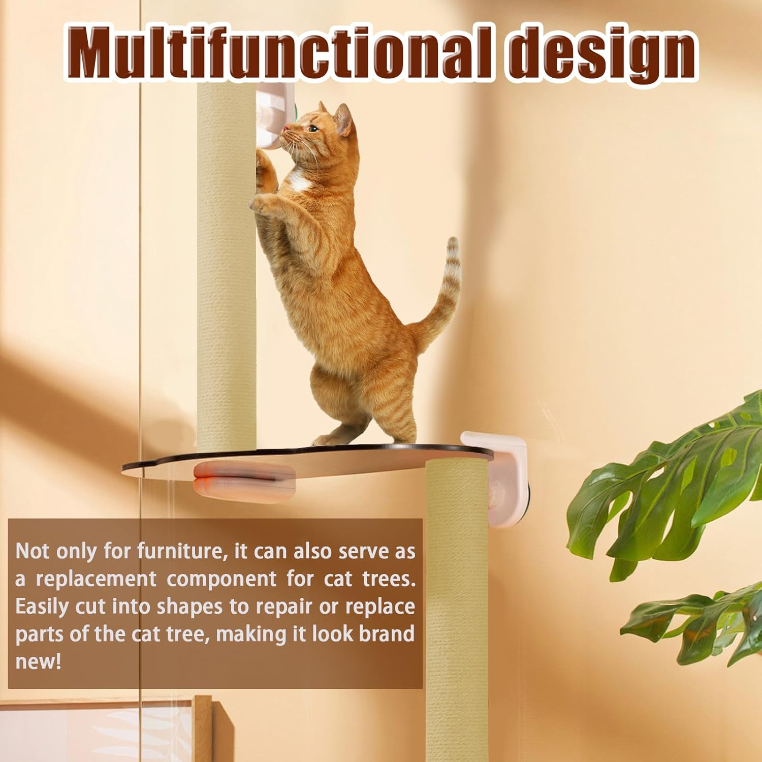 Cat Couch Protector 40 * 200 Cm Cat Scratch Protector Non Woven Fabric Cat Sofa Protector Cat Furniture Protector Furniture Protectors from Cats anti Scratch Sofa Cushion (Khaki) - Dark Gray image number 6