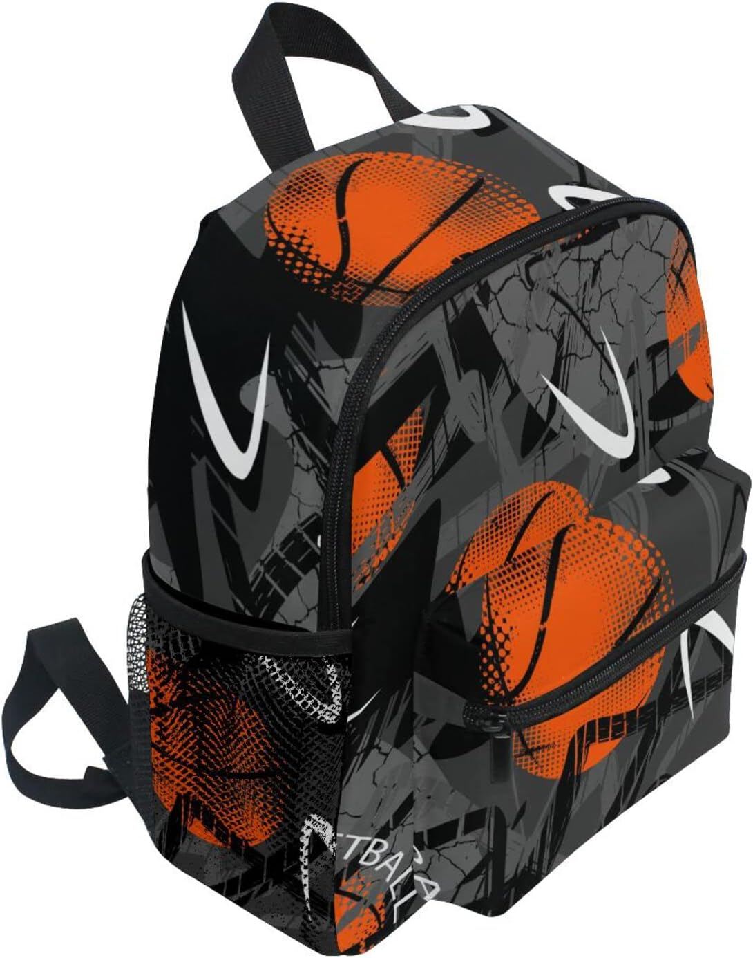 AIXIWAWA Cute Kids Backpack (Basketball Pattern) with Whistle Buckle, Toddler Backpack for Boys and Girls Ages 3-8 image number 2