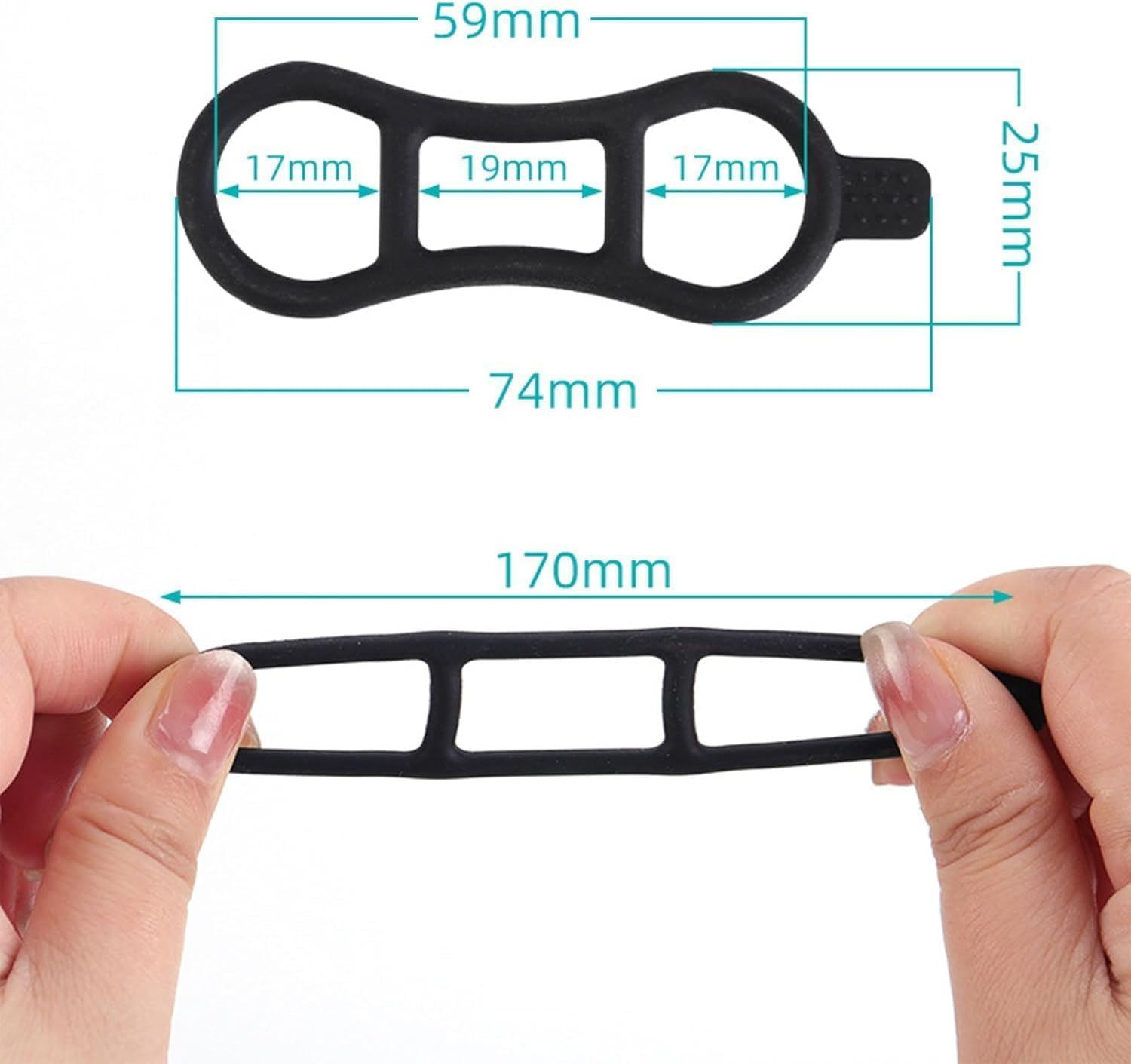 Silicone Strap for Flashlight with S-Shaped Hook,35Pcs Silicone Mount Band for S-Shaped Hook,Bike Flashlight Mount Strap with S-Shaped Hook,Bike Silicone Band Bike Light Rubber Band with S-Shaped Hook image number 1