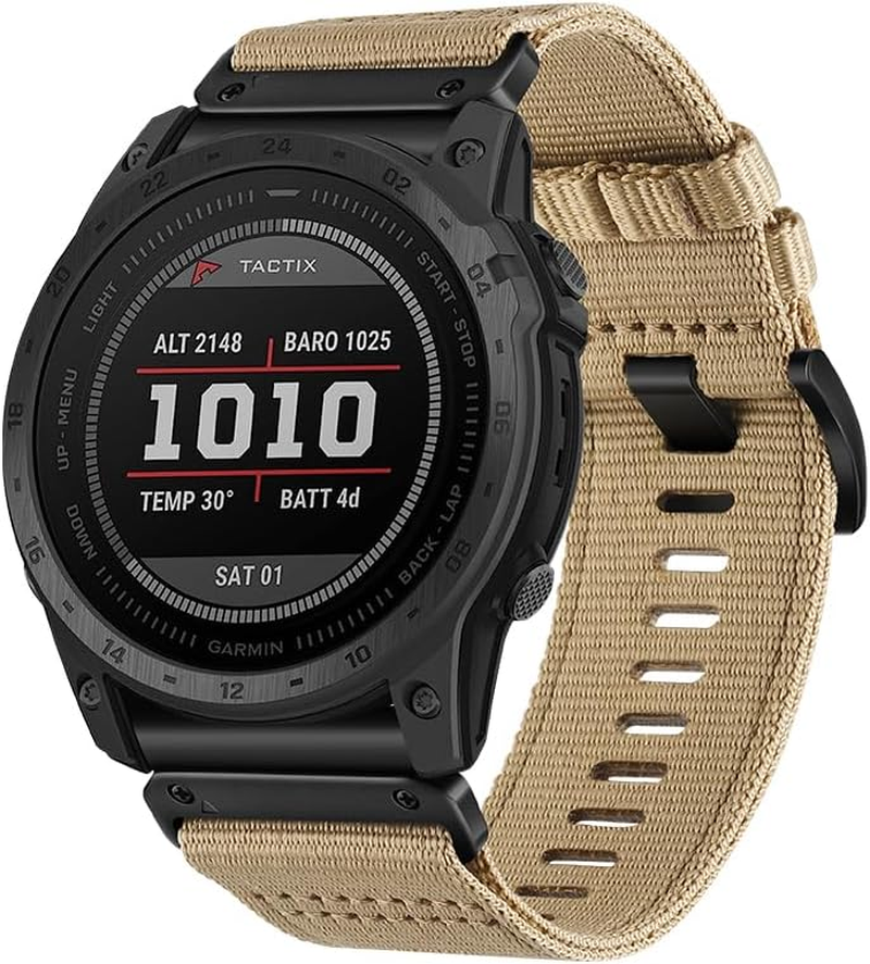 Fleshy Leaf Nylon Watch Bands for Garmin Fenix 8 51Mm, Fenix 7X / Fenix 6X / Fenix 5X/Enduro 2, Quick Fit 26Mm Adjustable Woven Nylon Sports Wrist Strap with Stainless Steel Clasp for Tactix 7 Pro, Epix Pro 51Mm image number 6