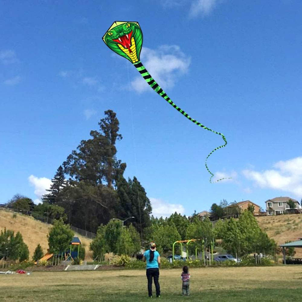 Touch the Sky 8 Metres Long Snake Kite for Children and Adults, Easy to Fly, Unique Structure Design, Excellent Outdoor Games and Activity Toys. Suitable for Beginners. image number 2