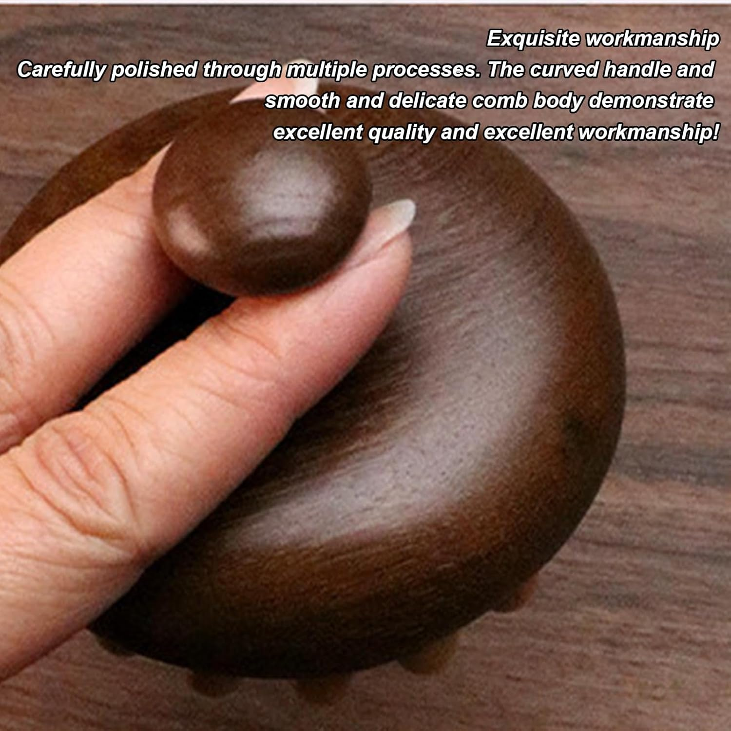 Wooden Scalp Massager, Sandalwood Comb, Head Scalp Comb, Meridian Massage Comb, Portable Scalp Massager, Multifunctional Hair Brush, Scalp Massage Brush, Natural Hair Comb, Wooden Hair Comb - Coarse Teeth image number 5