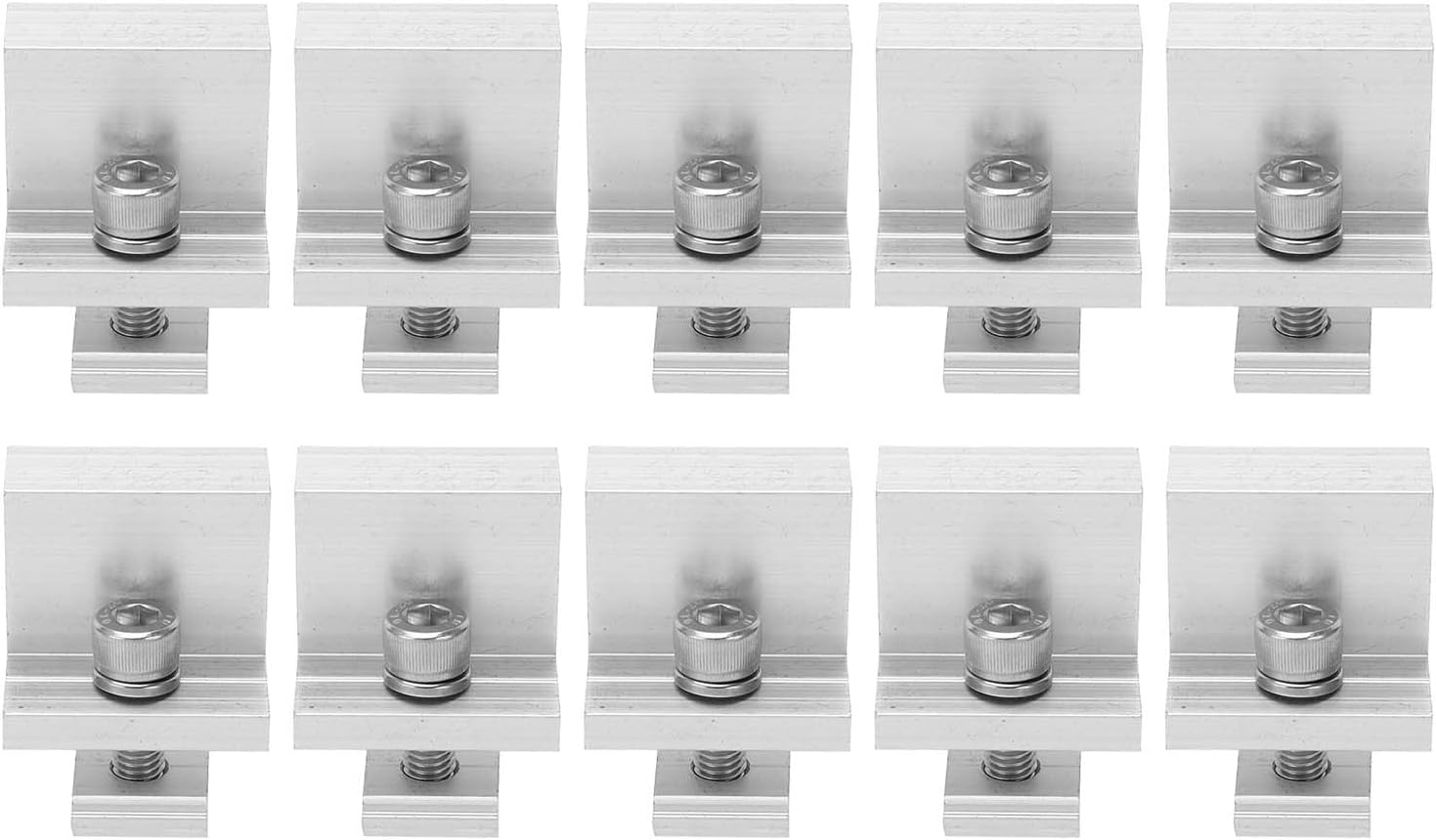 10PCS PV Mounting Side Clamps Aluminum Solar Panel Z Brackets Mounting Kit for RV House Boat 30Mm image number 5