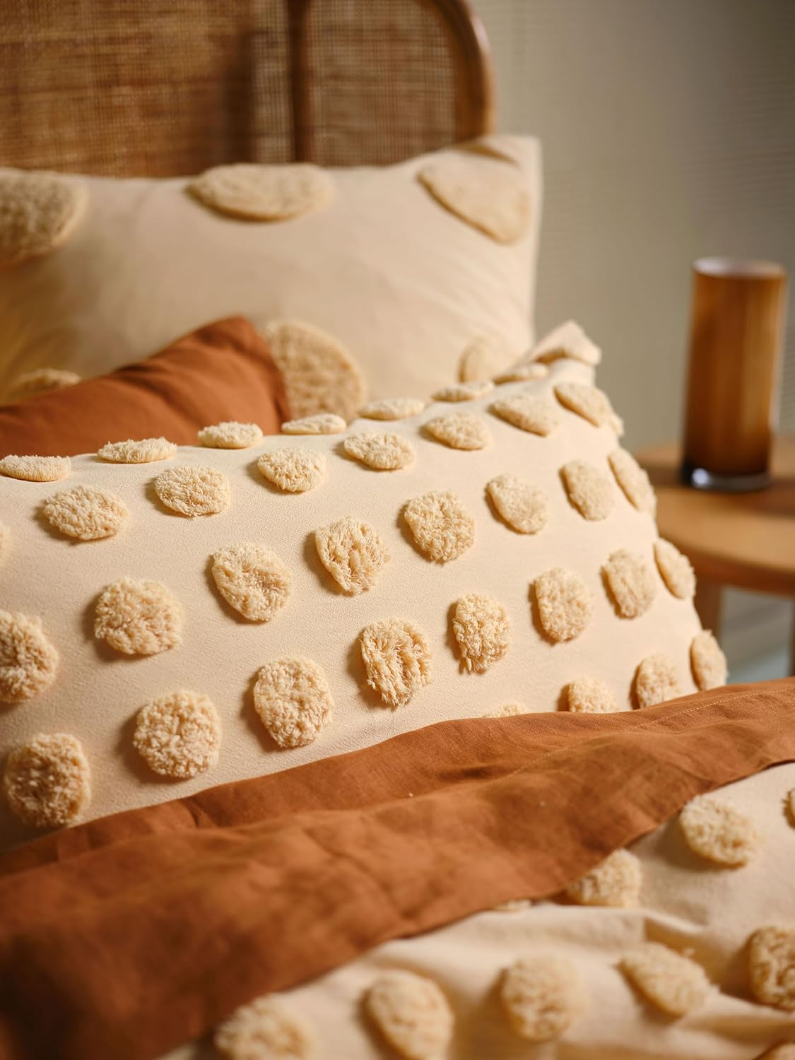 Linen House Haze Pale Peach Quilt Cover Set, Queen Bed - Peach image number 1