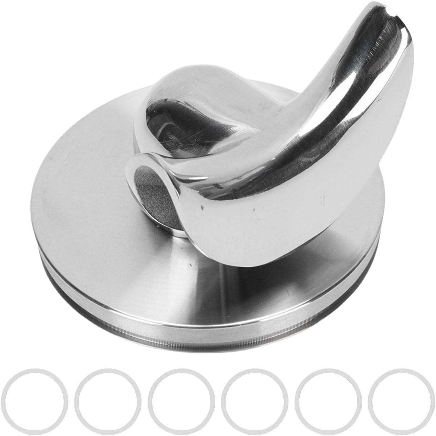 VELATEMOR 54Mm Portafilter Spout Bottomless to Spouted, 304 Stainless Steel Coffee Machine Portafilter Spout with O Rings (Double Spout) - Double Spout image number 6