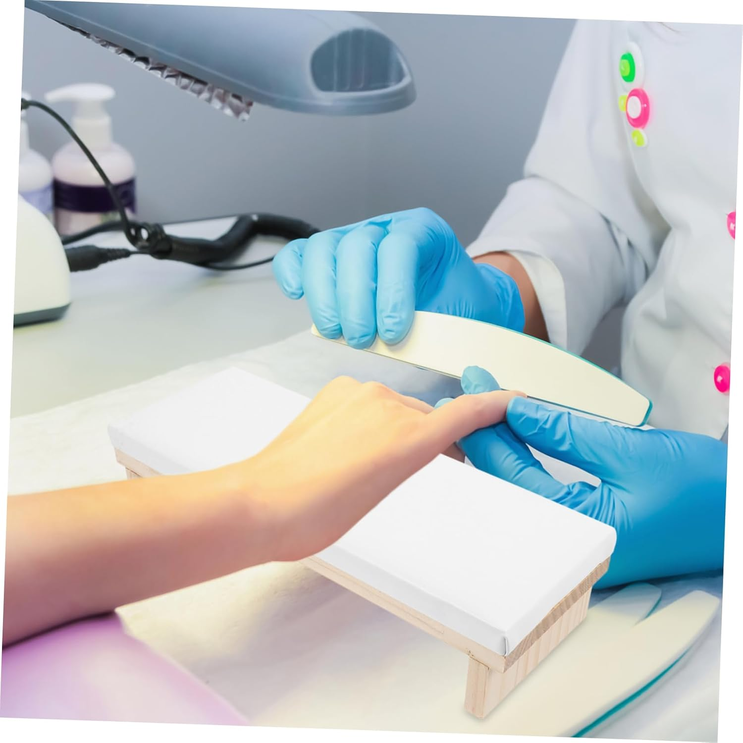 GANAZONO Nail Art Hand Cushion Comfortable Low-Profile Nail Arm Rest for Manicure Elegant Design and Reduces Wrist Fatigue Lightweight and Versatile Use image number 2