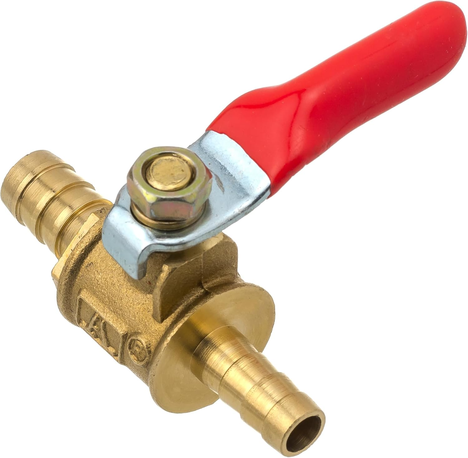 8Mm to 6Mm Barbed Fitting Brass Inline Ball Valve with Lever Handle - Flow Control Durable Shut off Valve for Low Pressure Water Air Gas Fuel Line Tap Irrigation Applications image number 1