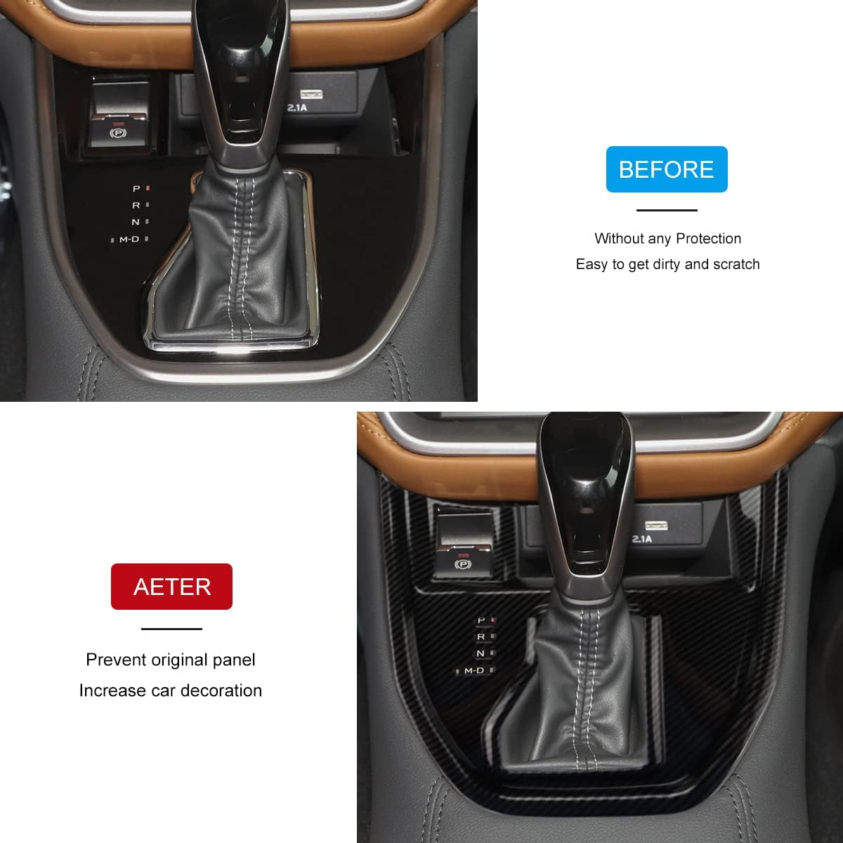 INTGET Gear Panel Cover for 2020-2022 2023 2024 Subaru Outback Accessories Subaru Legacy Accessories Center Console Gear Frame Cover Interior Decoration Accessories for Subaru - Side Air Vent Covers image number 2