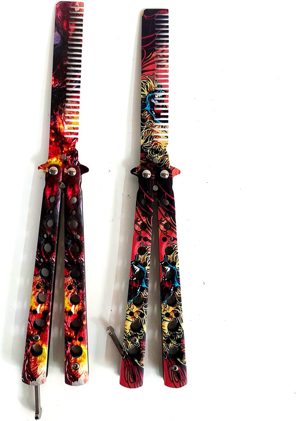 WANLIAN Beautiful Comb Trainer,Beautiful Comb Stainless Steel Folding Training Practice Combs Hair Styling Tools for Sport Outdoor Use (NO.7) image number 5