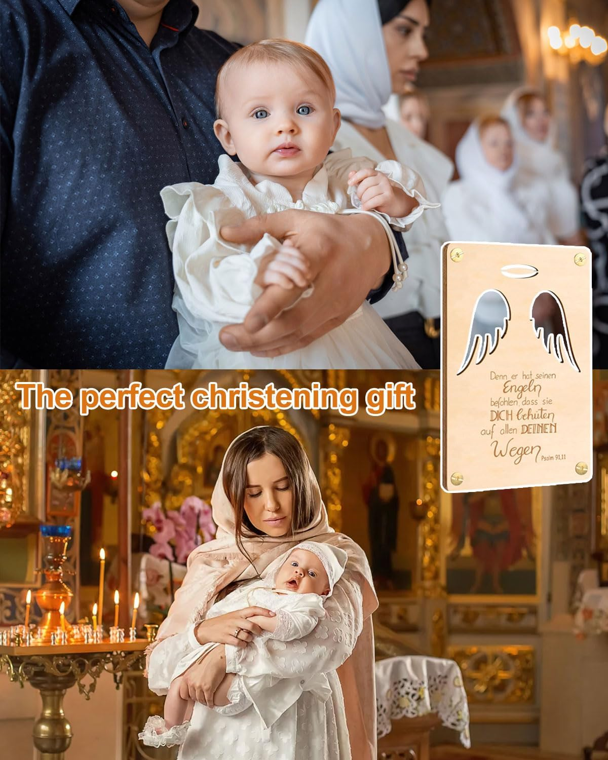 Christening Gifts for Boys and Girls, Gift Christening Card Made of Wood in Small Form - Cool Money Gifts for Confirmation, Communion, Youth Consecration, Christening - Money Gifts Packaging image number 2